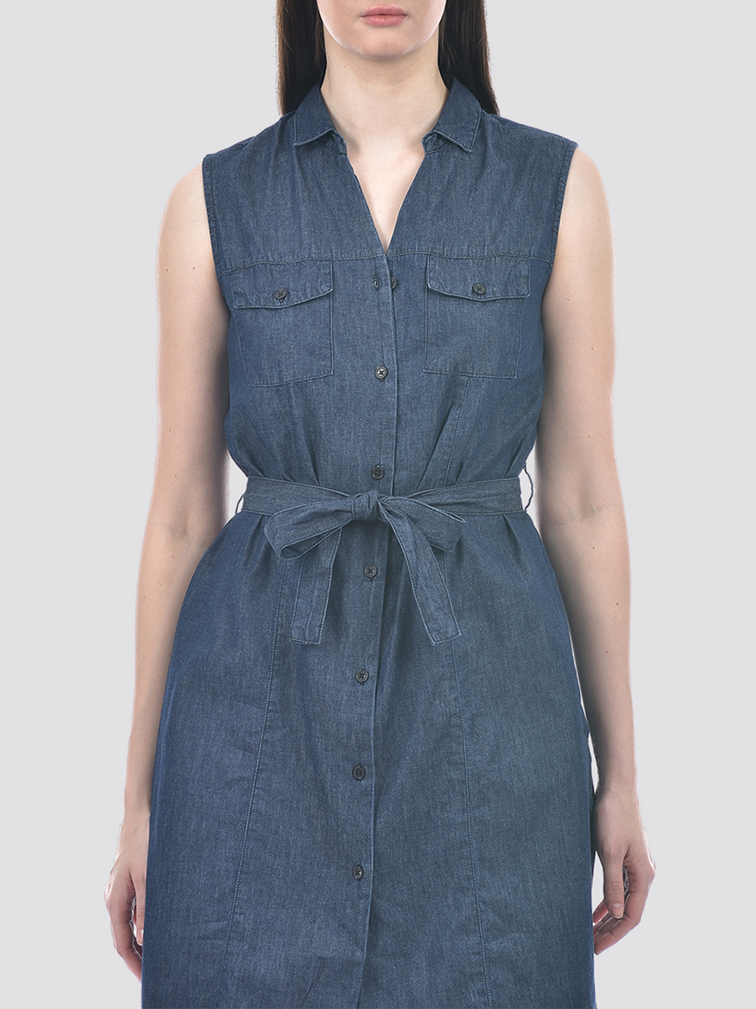 Numero Uno Women Sleeveless Shirt Dress